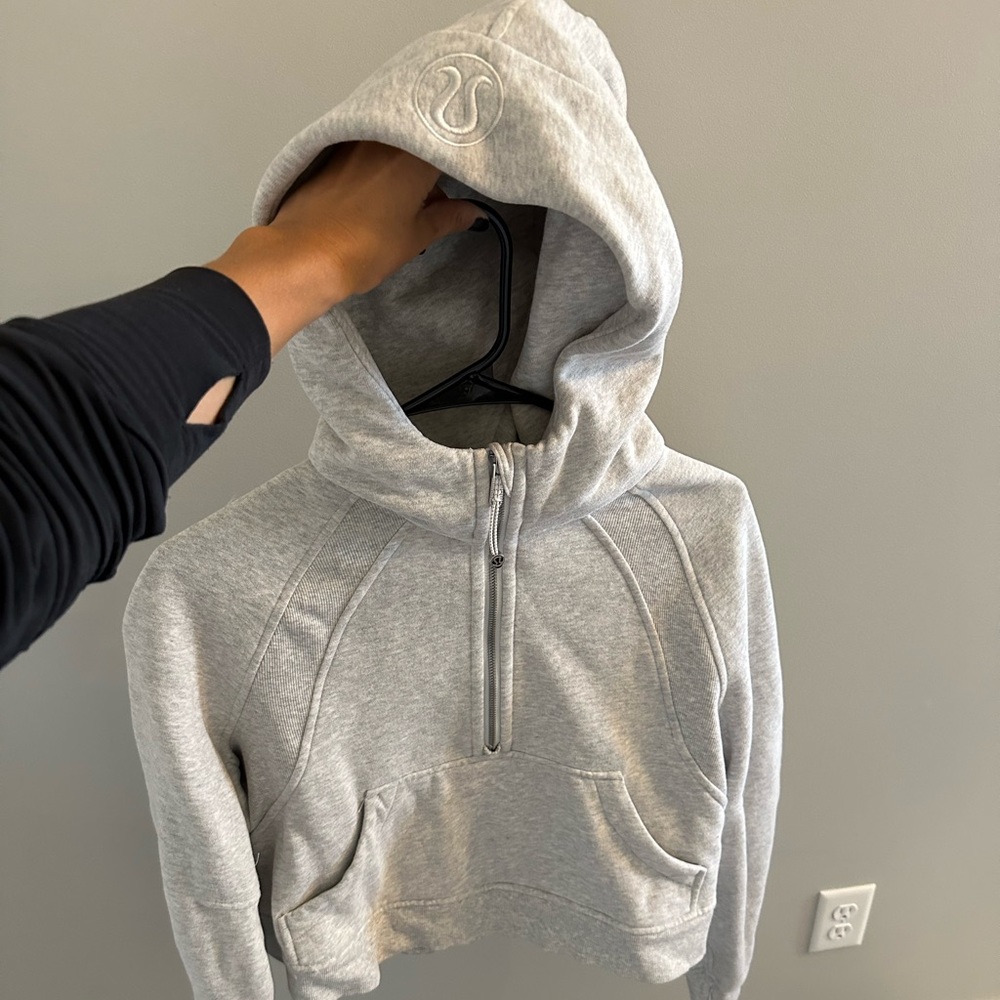 Grey Lululemon Scuba hooded Sweatshirt- barely worn